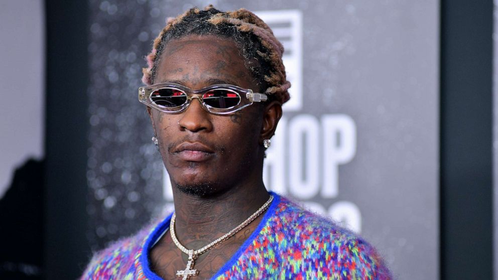 PHOTO: In this Oct. 1, 2021, file photo, Young Thug attends the 2021 BET Hip Hop Awards at Cobb Energy Performing Arts Center in Atlanta.