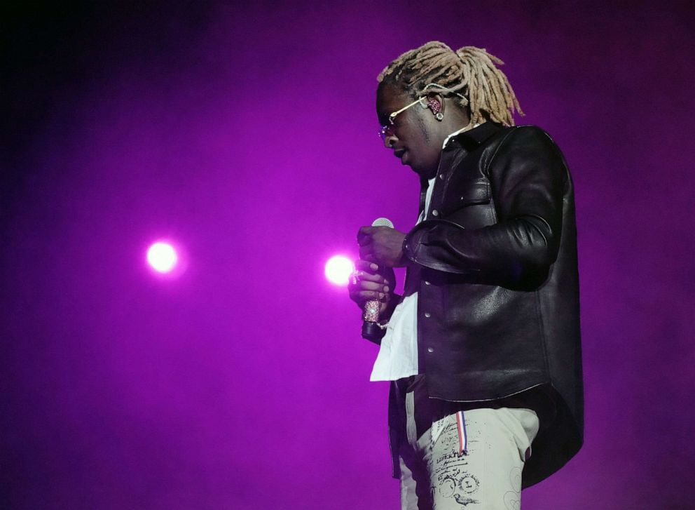 PHOTO: In this Sept. 19, 2021, file photo, Young Thug performs onstage during the 2021 Life Is Beautiful Music & Art Festival in Las Vegas.