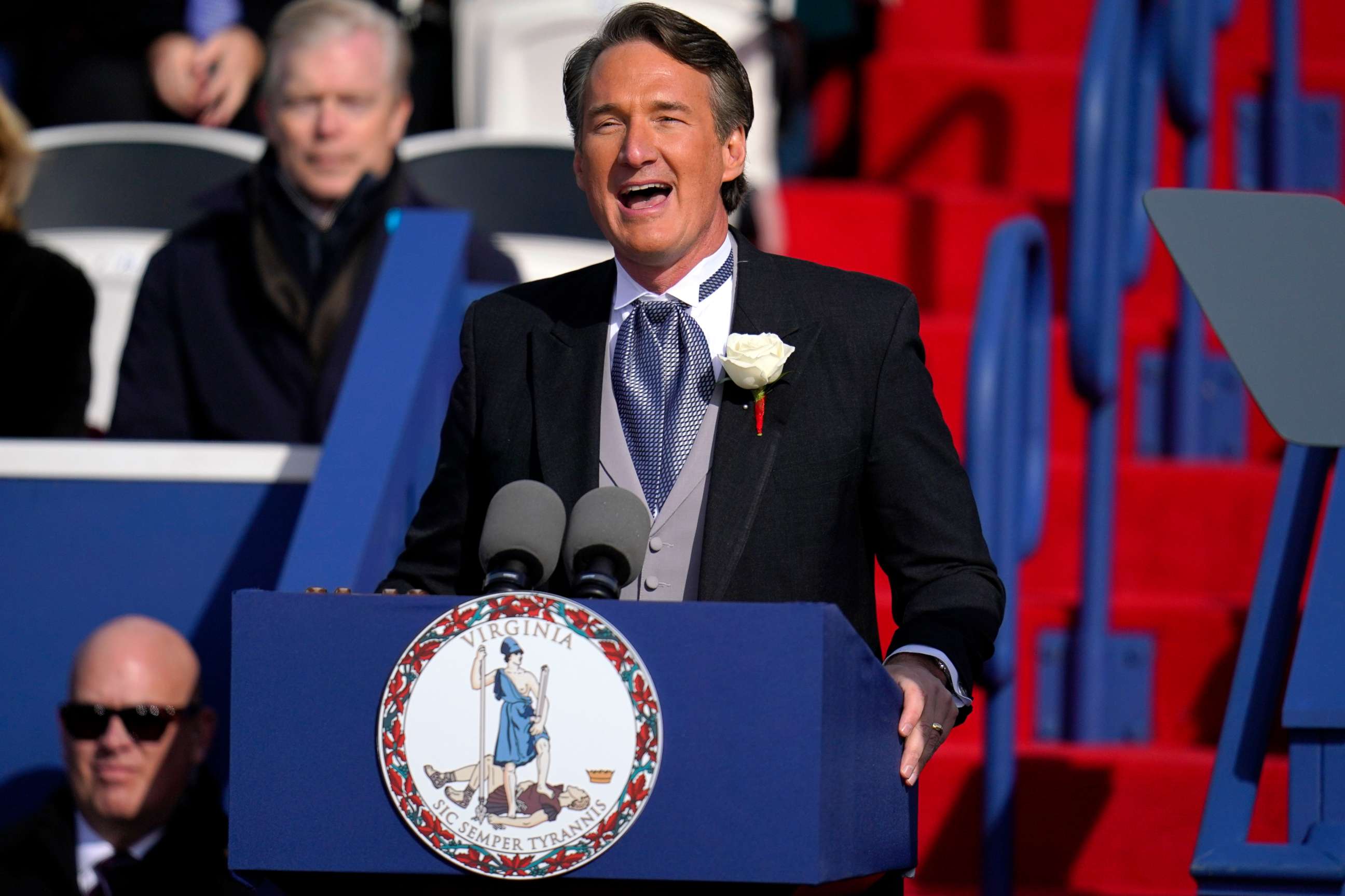 PHOTO: Gov. Glenn Youngkin speaks during an inauguration ceremony, on Jan. 15, 2022, in Richmond, Va.