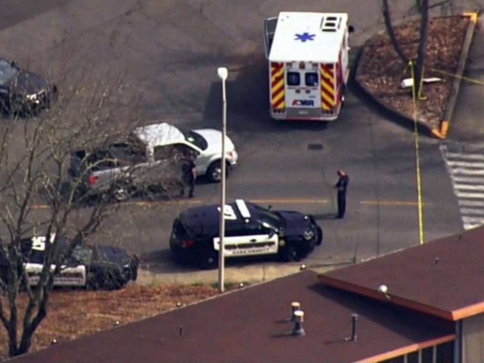 PHOTO: An image made from video shows first responders on scene after reports of a shooting at the Veterans Home of California in Yountville, Calif., March 9, 2018.