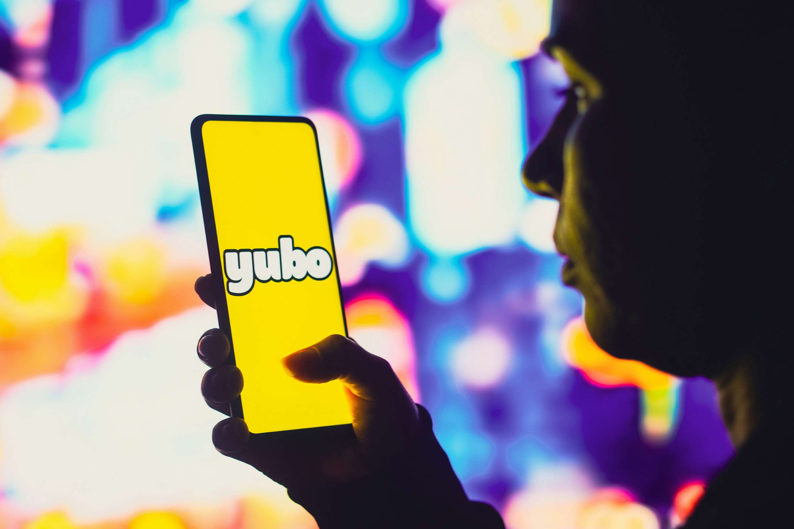 PHOTO: A photo illustration shows the Yubo logo displayed on a smartphone screen. 
