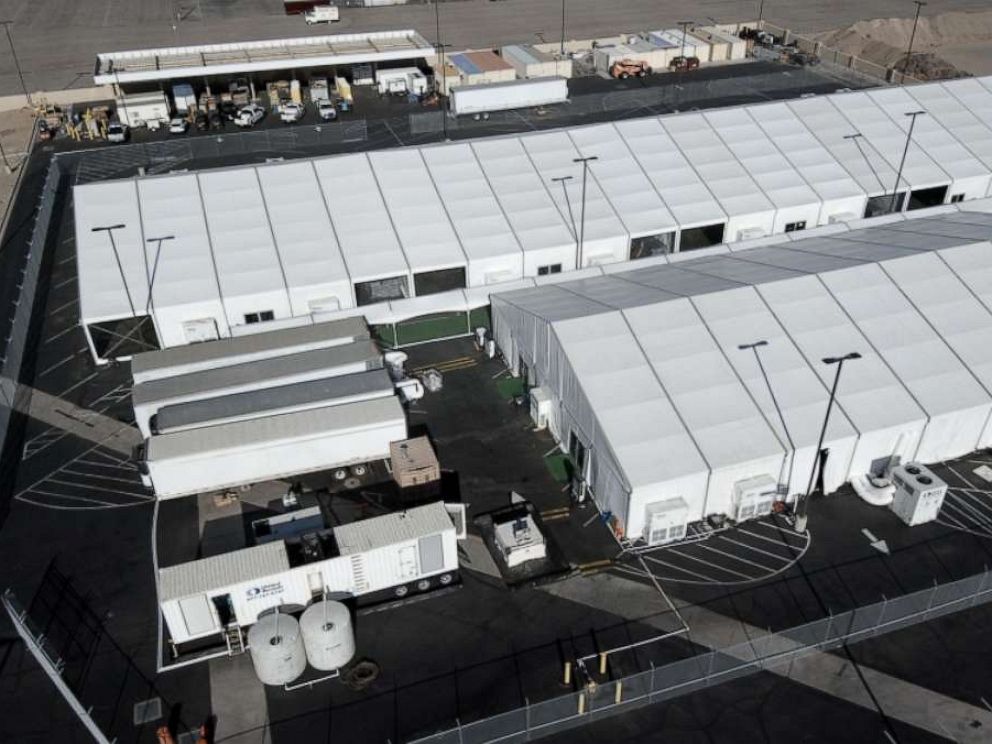 PHOTO: ABC News was allowed to tour a migrant holding center in Yuma, Arizona, that was completed in June. It was built, with a $15 million price tag, to house the spike in families coming across the border.