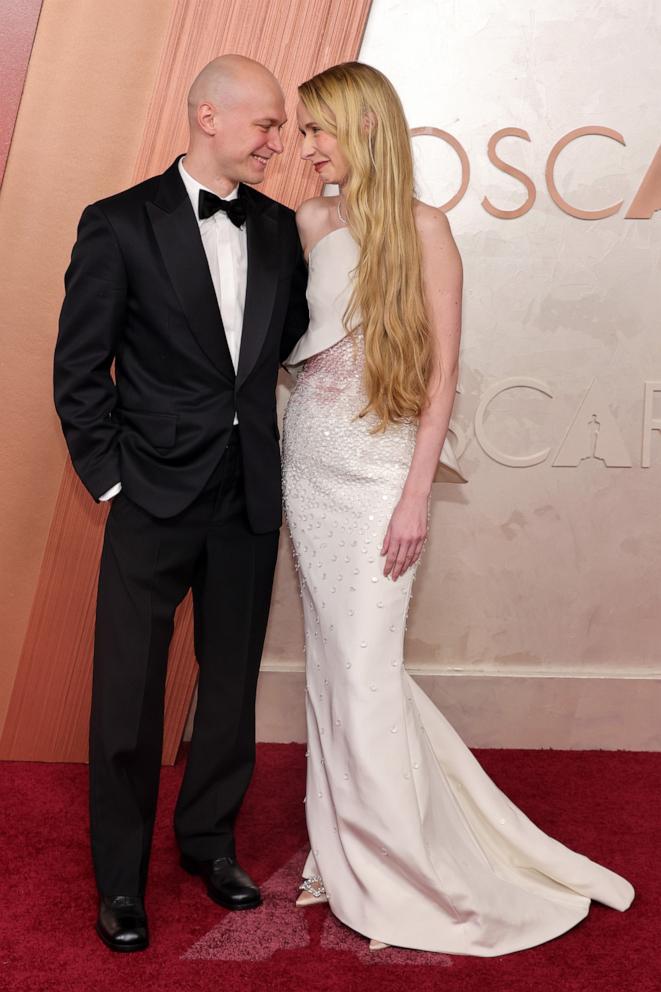 PHOTO: Yura Borisov and Anna Borisova attend the 97th Annual Oscars at Dolby Theatre, on March 2, 2025, in Hollywood, Calif.