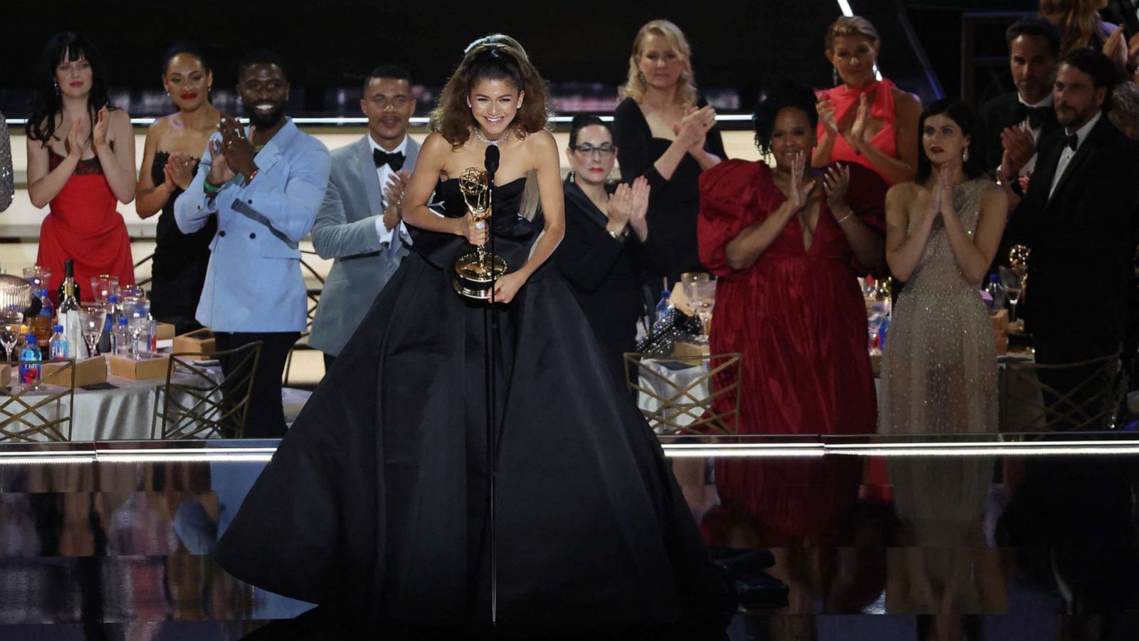 PHOTO: Zendaya accepts the award for Outstanding Lead Actress In A Drama Series for "Euphoria" at the 74th Primetime Emmy Awards in Los Angeles, Sept. 12, 2022.