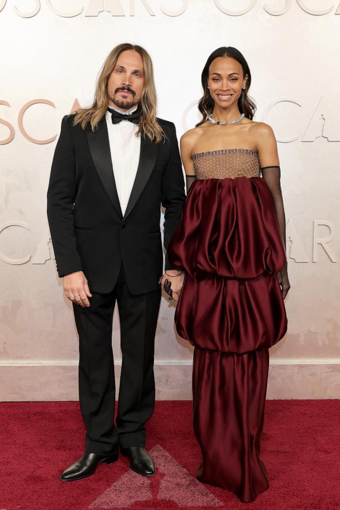 PHOTO: Marco Perego Saldana and Zoe Saldana attend the 97th Annual Oscars at Dolby Theatre, on March 2, 2025, in Hollywood, Calif.