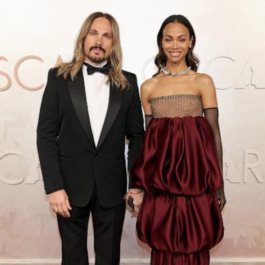 PHOTO: Marco Perego Saldana and Zoe Saldana attend the 97th Annual Oscars at Dolby Theatre, on March 2, 2025, in Hollywood, Calif.