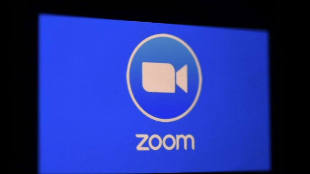 PHOTO: A photo illustration shows a Zoom App logo is displayed on a smartphone, March 30, 2020 in Arlington, Va.