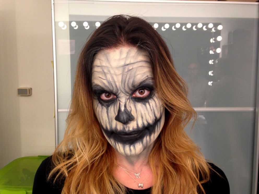 PHOTO: ABC News' Lauren Caglione posing her Halloween look created by award winning celebrity makeup artist John Caglione. 