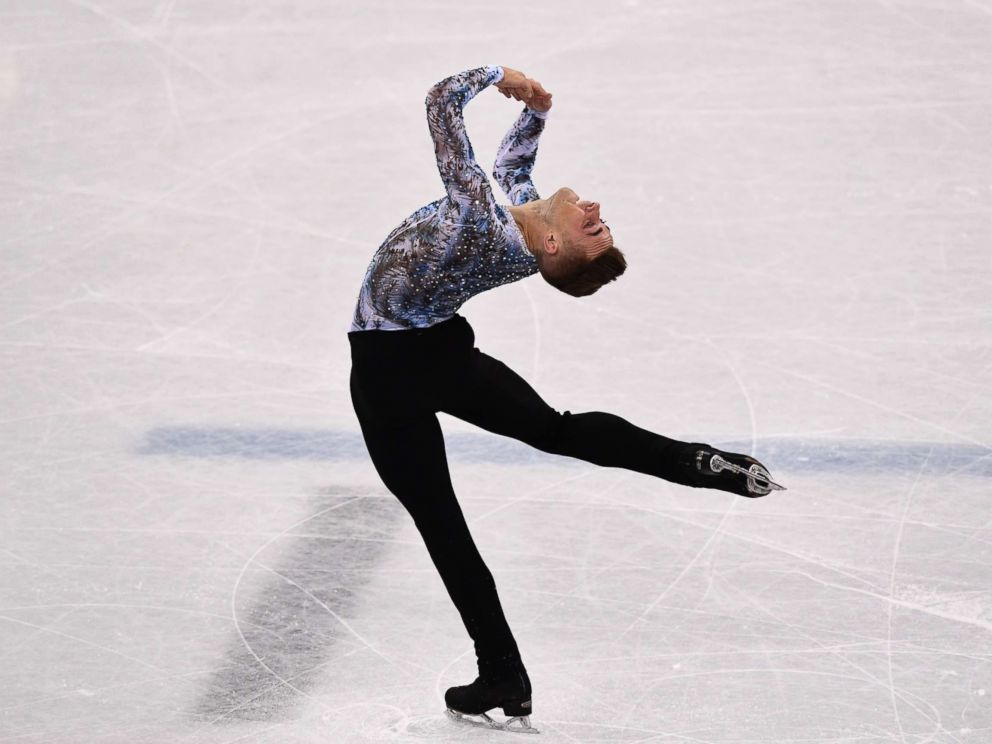 PHOTO: Adam Rippon of the United States, competes in the figure skating team event mens single skating free skating during the 2018 Winter Olympic Games, Feb. 12, 2018.