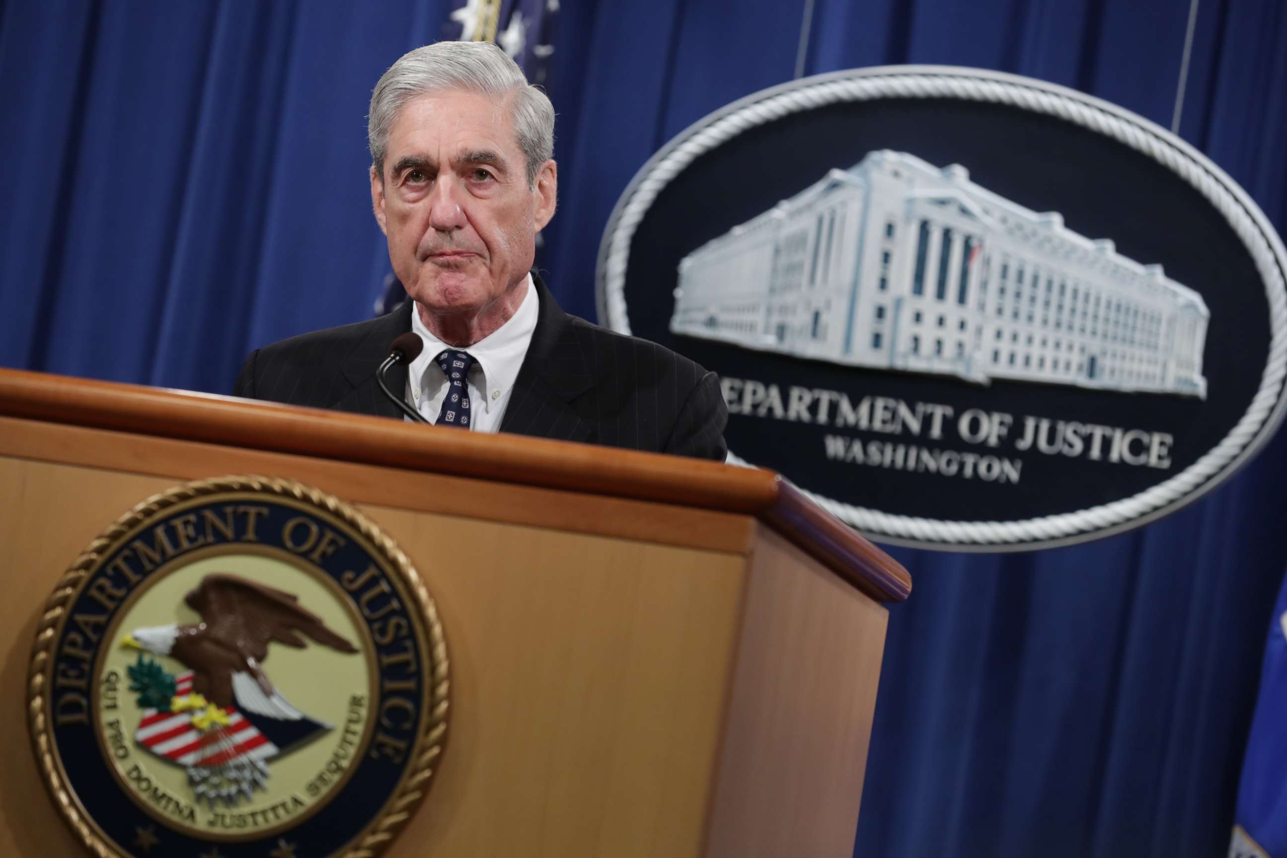 PHOTO: Special Counsel Robert Mueller makes a statement about the Russia investigation, May 29, 2019 at the Justice Department in Washington, D.C. 