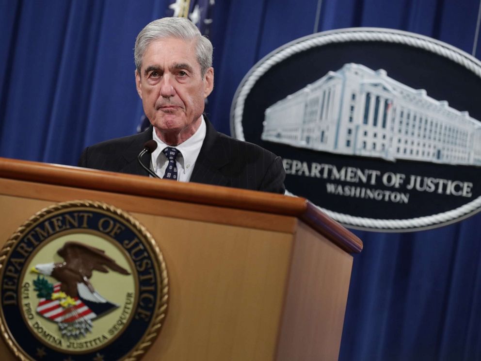 PHOTO: Special Counsel Robert Mueller makes a statement about the Russia investigation, May 29, 2019 at the Justice Department in Washington, D.C.