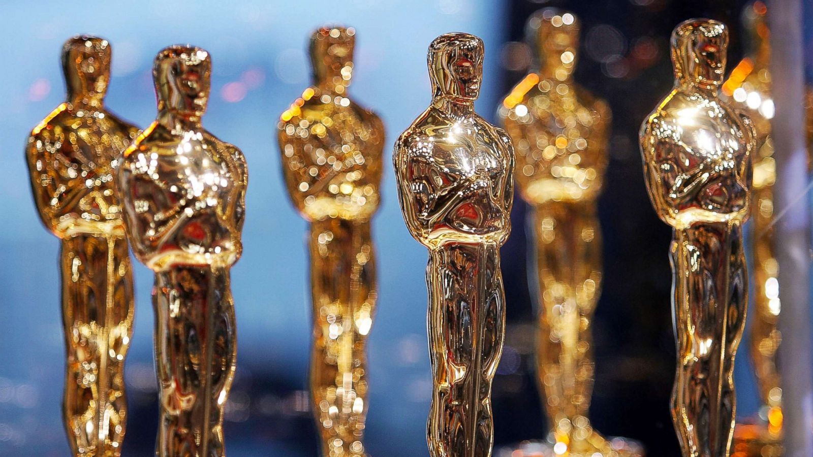 PHOTO: Oscar statues are displayed at the 2007 "Meet the Oscars" presented by the Academy of Motion Pictures Arts and Sciences on Feb. 12, 2007, in New York City.