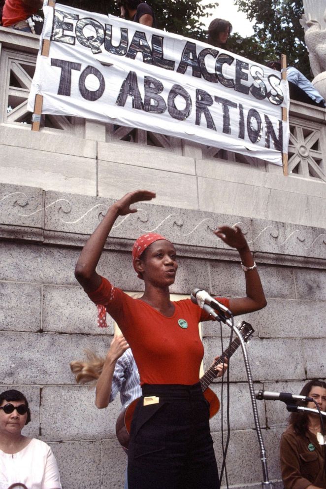 PHOTO:People attend an abortion rights rally protesting the Hyde Amendment and demanding equal rights to abortion, in Boston, 1977.