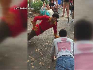 VIDEO: Push-Up Contest at Disney World