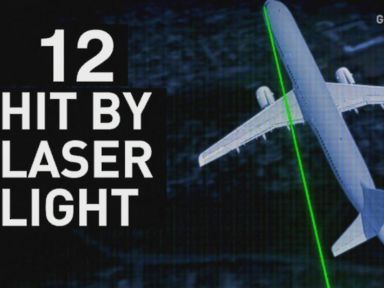 Lasers Beamed Toward Aircraft