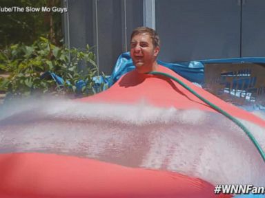 'The Slow Mo Guys' Pop Giant Water Balloon