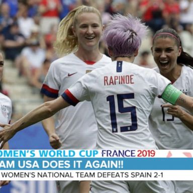 VIDEO: Women's World Cup: U.S. defeats Spain 2-1