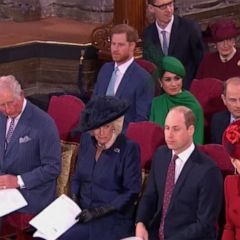 Prince Harry and Duchess Meghan reunited with the rest of the royal family 