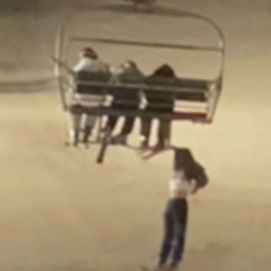 VIDEO: Dramatic chairlift rescue