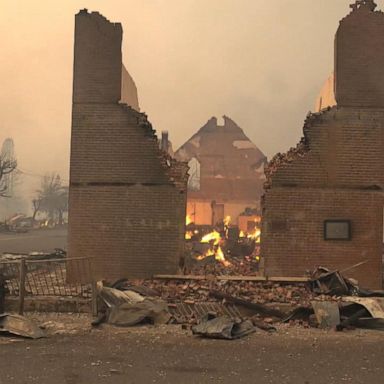 VIDEO: Wildfire engulfs California town