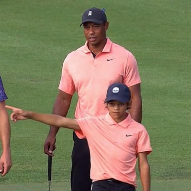 VIDEO: Tiger Woods and son Charlie compete at PNC Championship