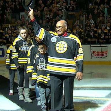 VIDEO: First Black NHL player honored