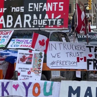 VIDEO: Truck blockade standoff