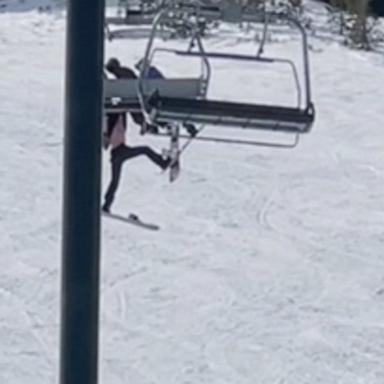 VIDEO: Caught on camera: Teen falls off ski lift