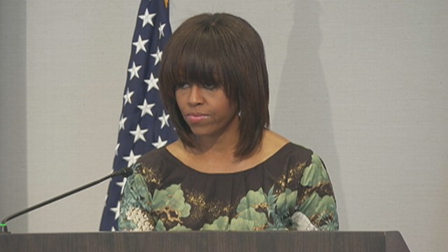 First Lady Heckled by Gay Rights Advocate