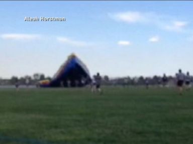 Bounce House Sent Tumbling in the Wind