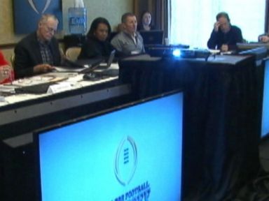 VIDEO: The 13-member committee chose Ohio State, Alabama, Oregon, and Florida State were selected to compete in the first ever playoff.