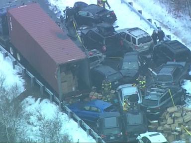 VIDEO: Icy Roads Cause Massive 35-Car Pileup in New Hampshire