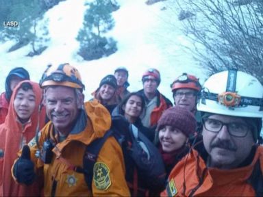 VIDEO: 8 Hikers Rescued During Rain, Snow Storm in California