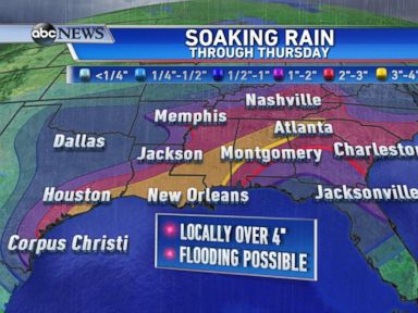 VIDEO: Flash Flood Watches in 13 States From Texas to Ohio