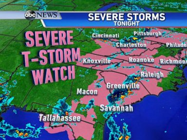 VIDEO: Severe Storm Watch From Tallahassee to Philadelphia