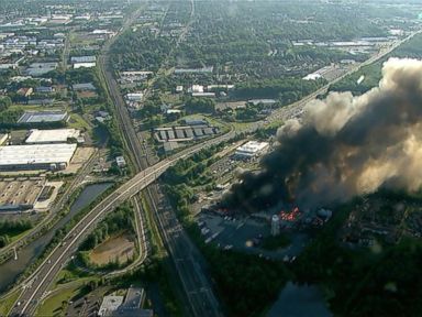 VIDEO: New Jersey Warehouse Fire Spreads to 8 Business, Sends 100 to Shelters