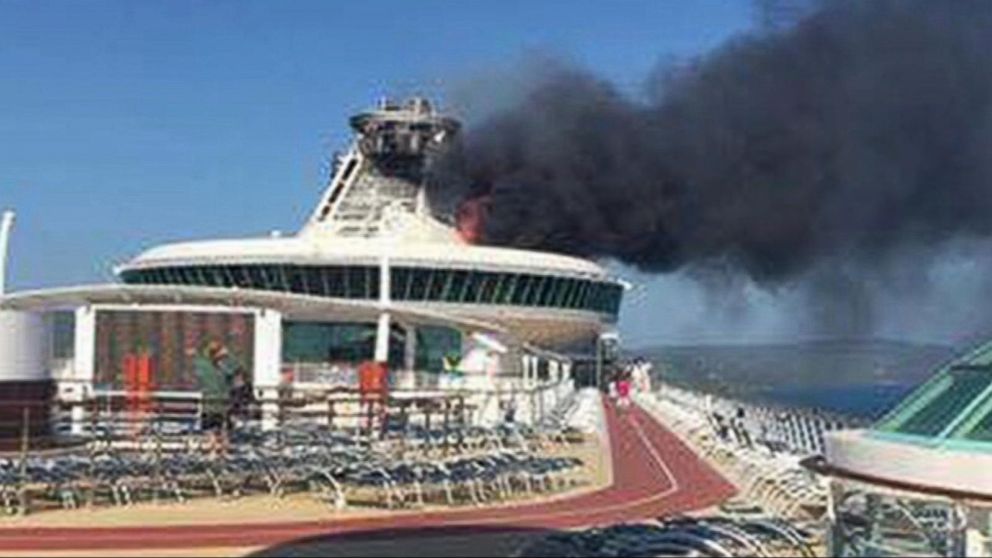 Burning Cruise Ship Arrives Into Jamaican Port Video ABC News