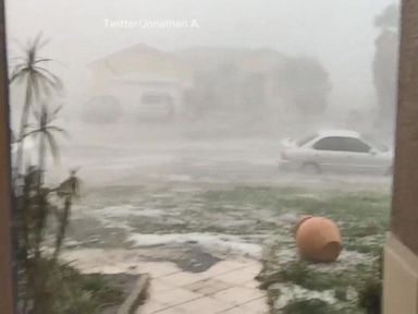 VIDEO: Hail That Looks Like Snow in Florida