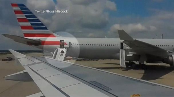 Video Index: American Airlines Flight Deploys Emergency Slides Before ...