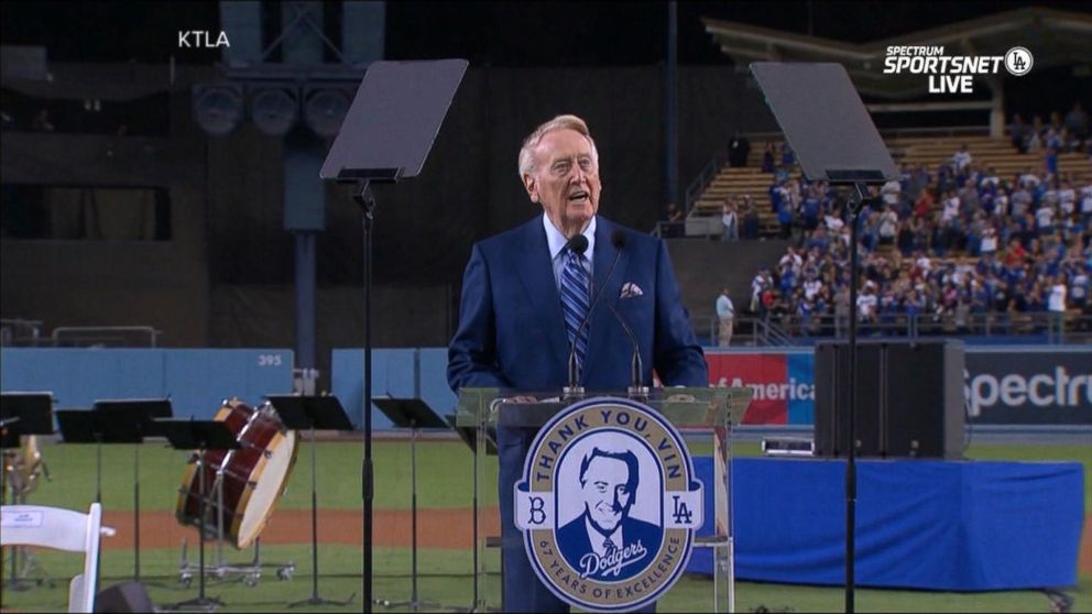 Vin Scully, The Voice Of The Dodgers, Gives His Final Farewell | GMA