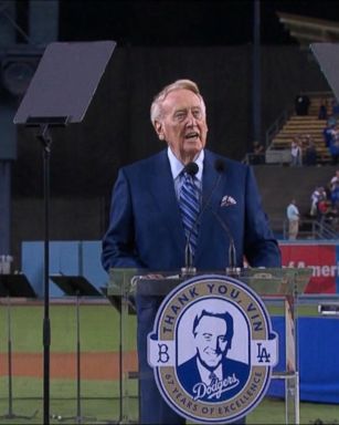 VIDEO: Vin Scully, the Voice of the Dodgers, Gives His Final Farewell