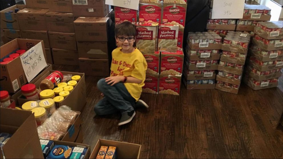 7-year-old collects over 7,000 kid-food items for community pantry - ABC  News