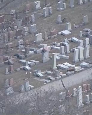 VIDEO: More than 170 gravestones vandalized at a Jewish cemetery in St. Louis