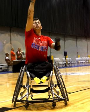 VIDEO: An American veteran wins gold in the military's Wounded Warrior Games