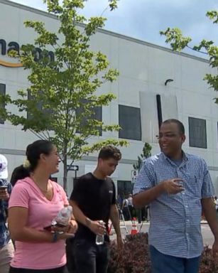 VIDEO: Amazon hires thousands of people on the spot