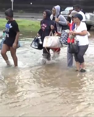 VIDEO: Harvey continues to batter the Gulf Coast