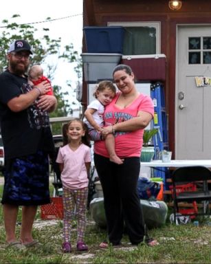 VIDEO: Early Christmas present for family that lost their home during Hurricane Harvey