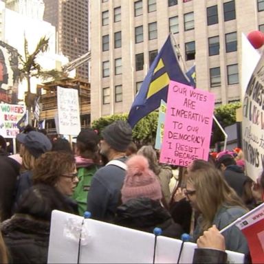 VIDEO: Hundreds of thousands of women march in major cities