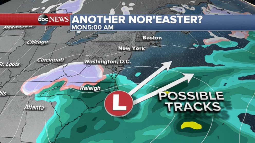 Storm moves across US as Northeast braces for third possible nor'easter