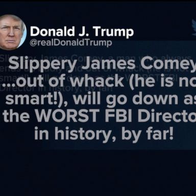 VIDEO: Trump tweets and calls James Comey, 'slippery' and 'out of whack'